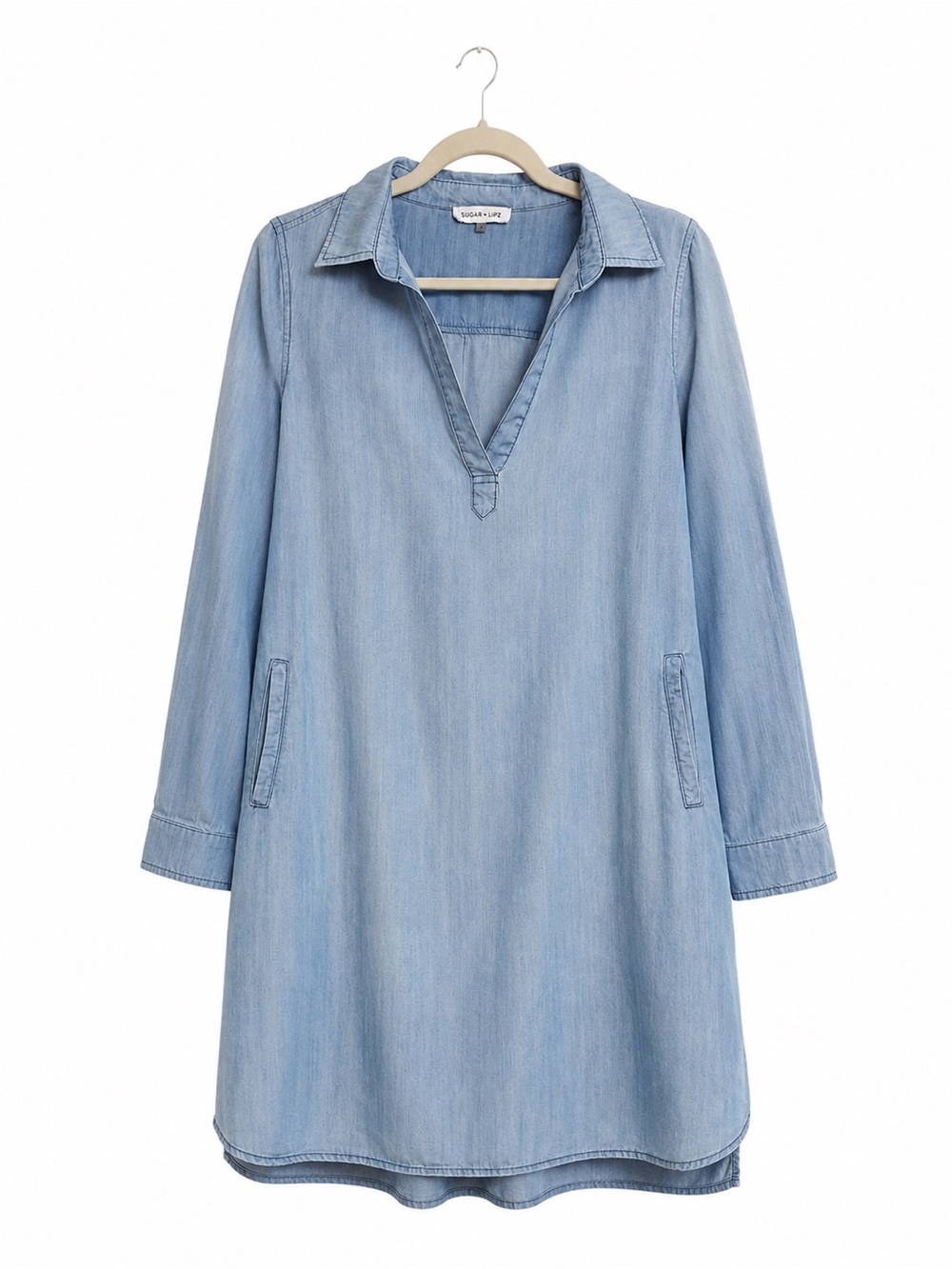 Sugarlips Light Blue Denim Mini Dress